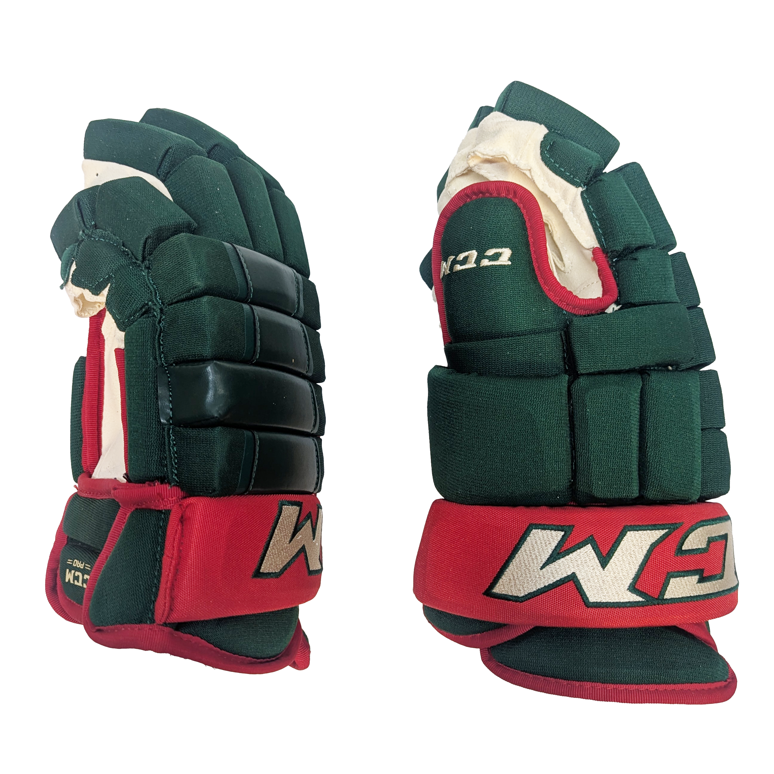 CCM HG97XP - Gant NHL Pro Stock - Wild du Minnesota (Vert/Rouge/Or)